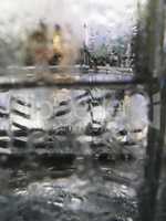 Abstract glass background - Water condensation on the cold  glas