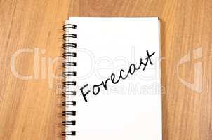 Forecast write on notebook