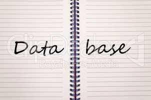 Database write on notebook
