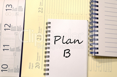 Plan b write on notebook