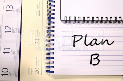 Plan b write on notebook