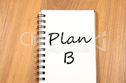 Plan b write on notebook