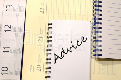 Advice write on notebook