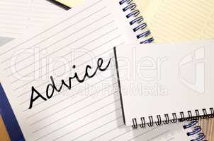 Advice write on notebook