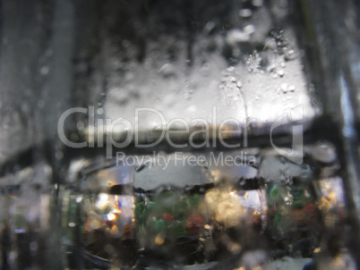 Abstract glass background - Water condensation on the cold  glas