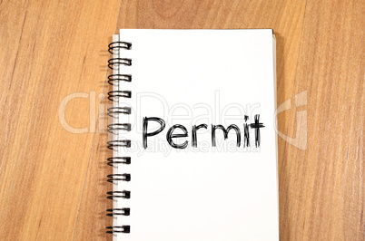 Permit write on notebook