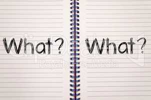 What write on notebook
