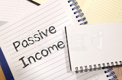 Passive income write on notebook