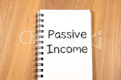 Passive income write on notebook