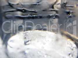 Abstract glass background - Water condensation on the cold  glas