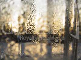 Abstract glass background - Water condensation on the cold  glas