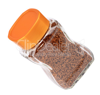 jar of instant coffee isolated