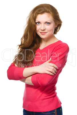 Portrait of a happy young woman