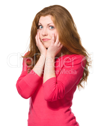 Portrait of a pensive young woman