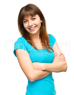 Portrait of a happy young woman