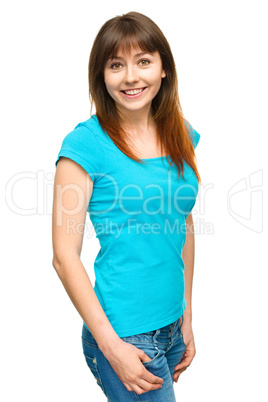 Portrait of a happy young woman