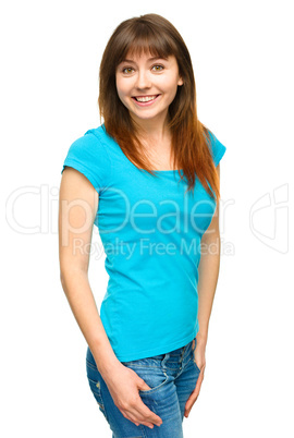 Portrait of a happy young woman