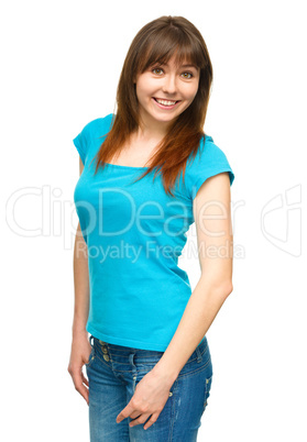 Portrait of a happy young woman