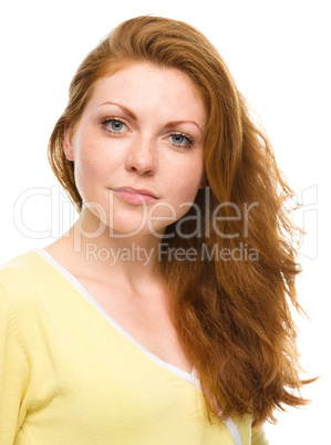 Portrait of a young cheerful woman