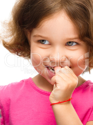 Portrait of happy little girl