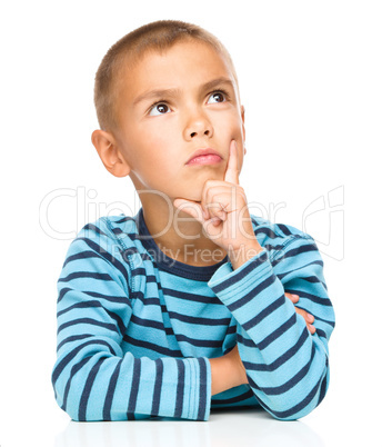 Portrait of a pensive little boy