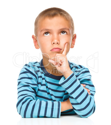 Portrait of a pensive little boy