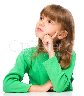 Portrait of a pensive little girl