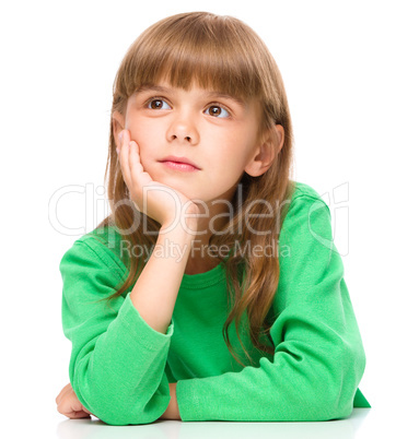 Portrait of a pensive little girl