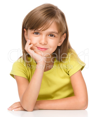 Portrait of a pensive little girl