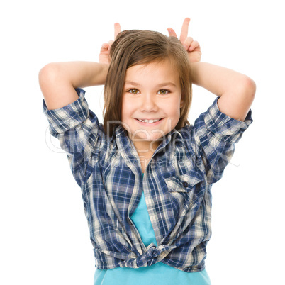 Portrait of a happy little girl