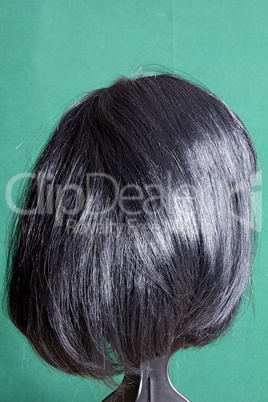 Artificial wig with black hair