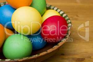 Easter eggs of different colors