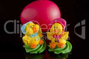 Easter egg and decoration for the cake