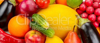 beautiful background of a set of vegetables