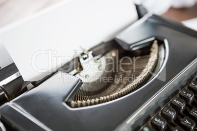 Extreme close up view typewriter