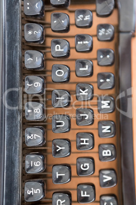 Exteme close up view of keyboard typewriter
