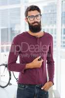 Hipster man posing for the camera