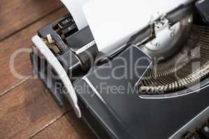 close up view of typewriter