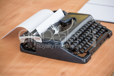 Side view of Typewriter