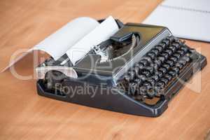 Side view of Typewriter