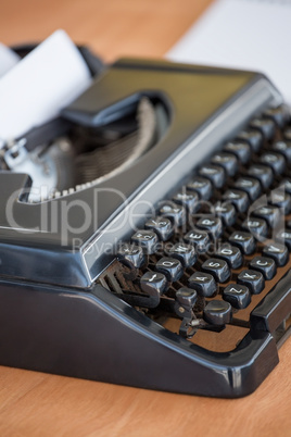 Close up view of Typewriter