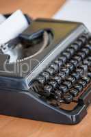 Close up view of Typewriter