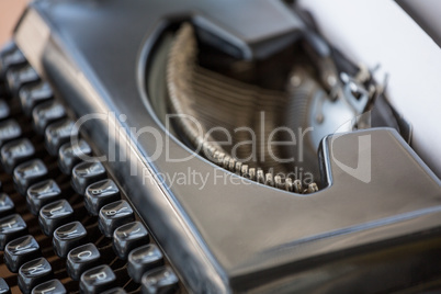 extreme Close up view of typewriter