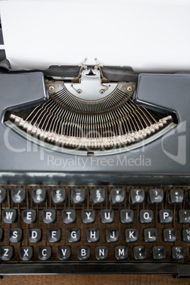 extreme close up view of Typewriter