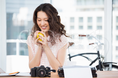 Hipster woman drinking a coffee