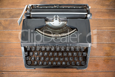 High angle view of old typewriter