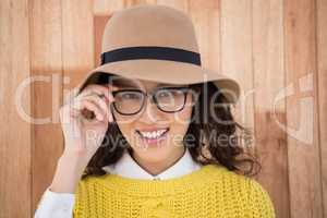 Hipster with hat and glasses