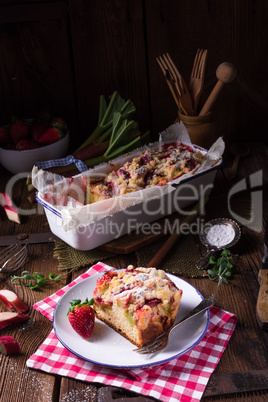 rhubarb strawberry brioches