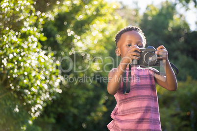 Child is using camera