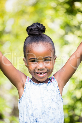 Smiling little girl looking at the camera